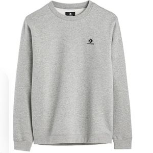 Converse Left Chest Star Logo Gray Pullover Sweater Size M